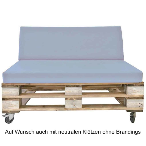 ᐅ Lounge aus Paletten 2 Sitzer Schräge Lehne Palettenmöbel