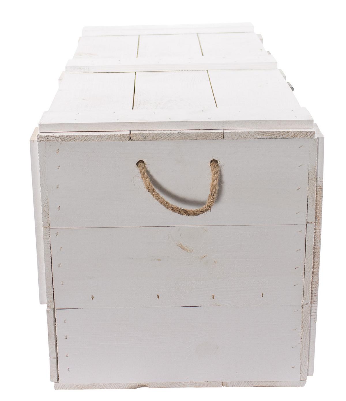 Weiße Deckel ᐅ Holzkiste Schubladen Mit Kordel & mit 2 |